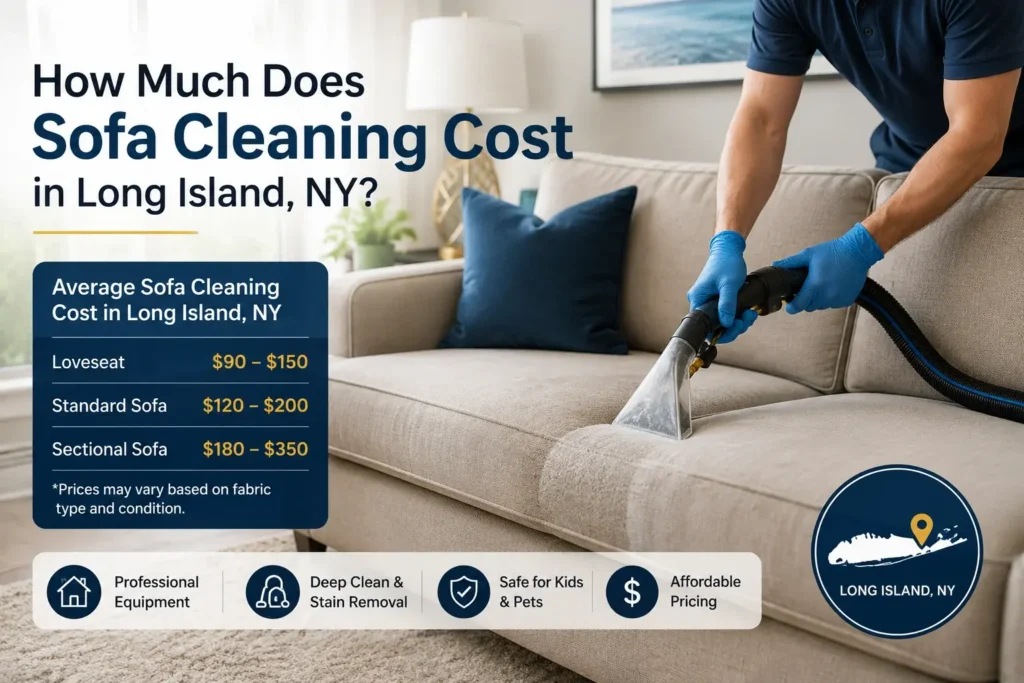 Sofa cleaning cost on Long Island, NY